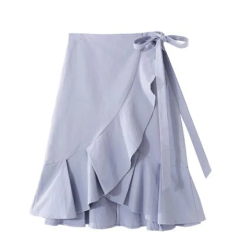 

Women Spring Summer OL Skirts Lady Office Elegant Mid-Calf Skirt Female High Waist Solid Casual Trumpet Skirts J181