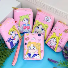 Anime moon role play wallet portable mini cartoon zero wallet adult children gift Pu short Wallet