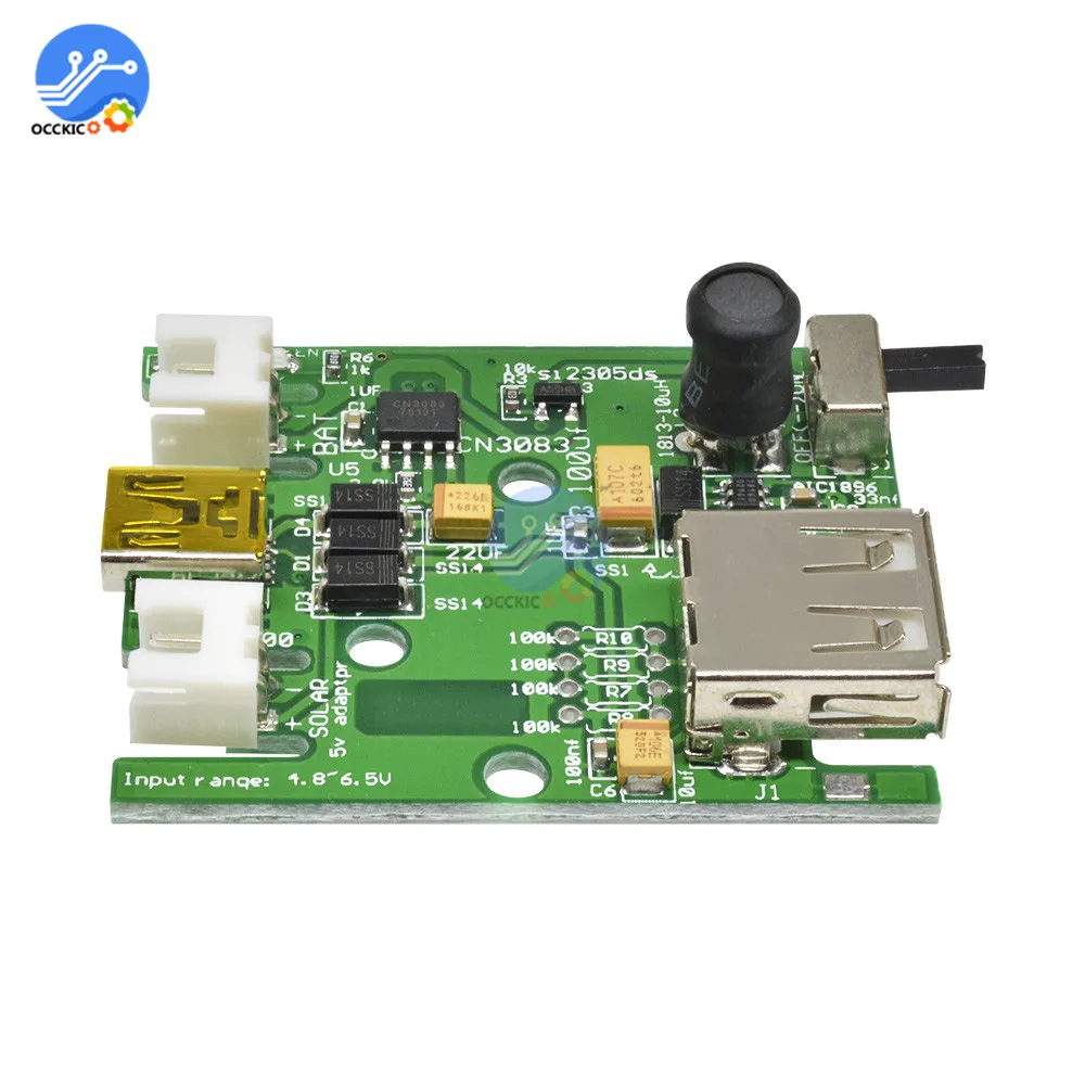 BMS 3.7V USB Lithium Battery Solar Charging Module Controller Board Power Bank Charger Accessory CN3083 Control | Электроника