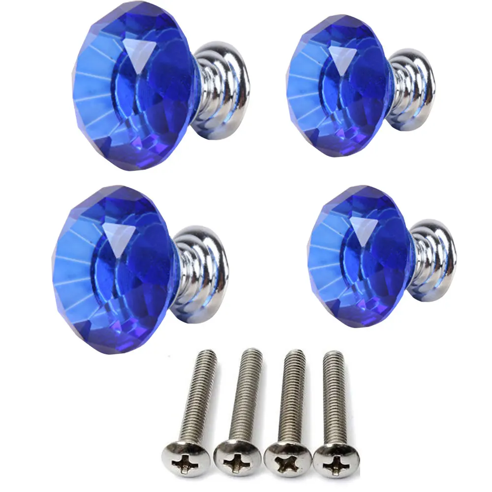 Алмазная форма дизайн Красочные Хрустальные стеклянные ручки ящик для шкафа