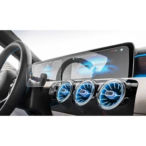 2packs screen protective film for mercedes benz a class w177 10 25inch car navigation screen9h tempered glass protector free global shipping