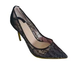 Туфли-лодочки женские на высоком каблуке, классические, дышащие, со шнуровкой, цветочным узором, классические, размеры 34-45