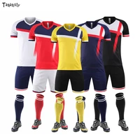 2021 new soccer jerseys design mens football uniforms custom logo name team training shirts and shorts adult sports sets suits