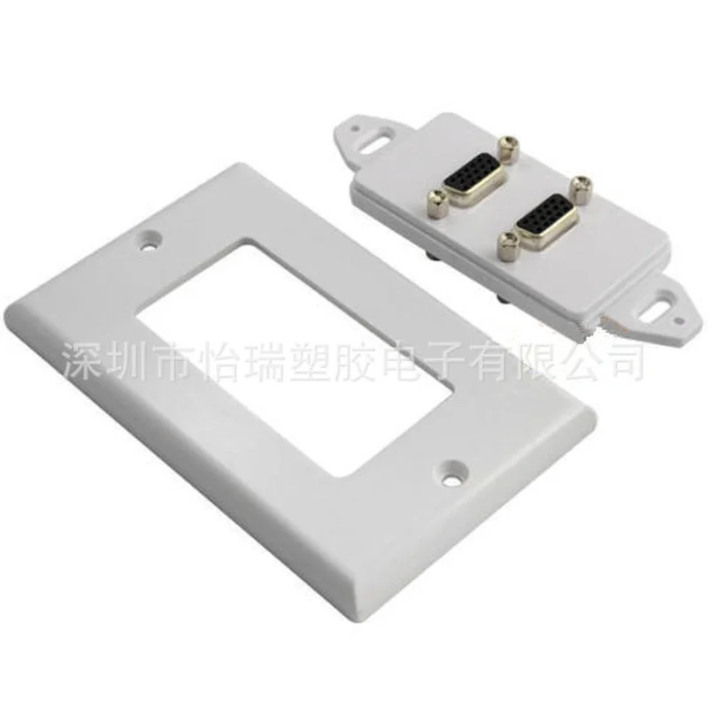2VGA двойная VGA 15p розетка-гнездо AV настенная розетка видеоразъем лицо пластина