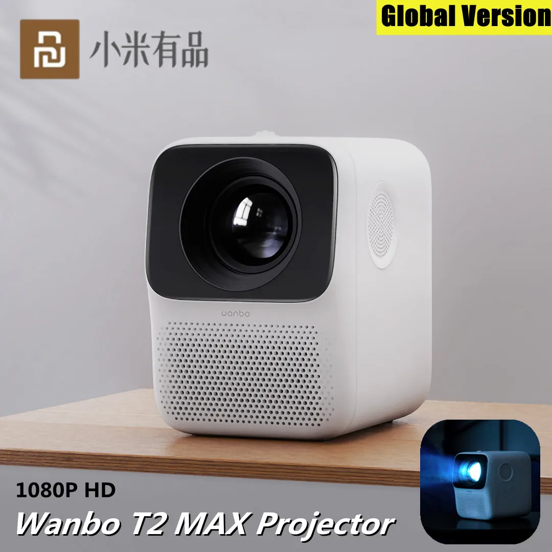

Youpin Wanbo T2 Max 1080P Mini LED Projector WIFI Android System Phone Same Screen Vertical keystone Correction For Home Office