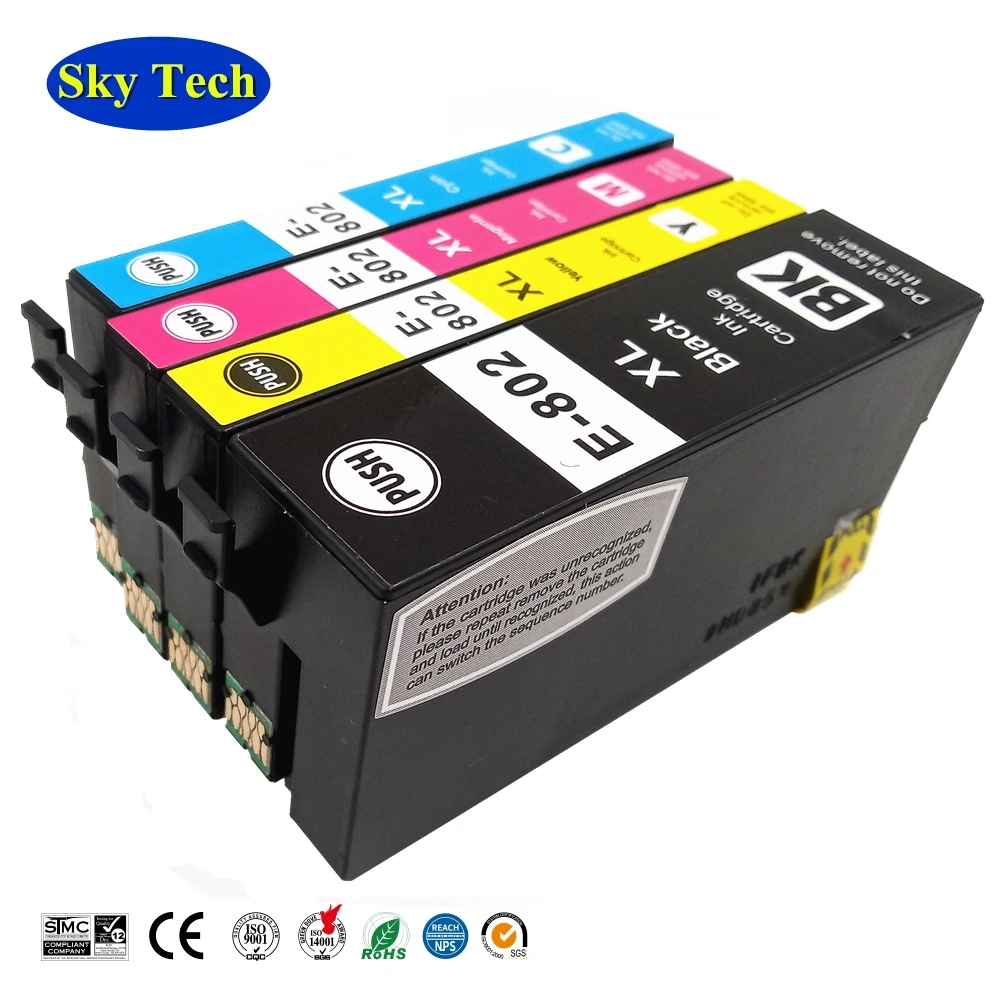 Качественный совместимый картридж с чернилами для Epson 802XL T802XL рабочей силы