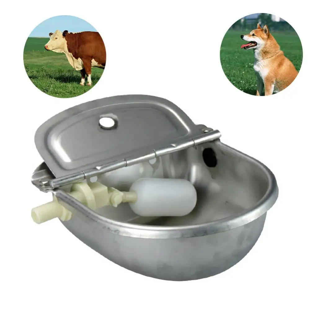 304 Stainless Steel Water Trough Bowl Horses Goats Sheep Pig Float Automatic Waterer Drinking Cattle Accessories | Дом и сад