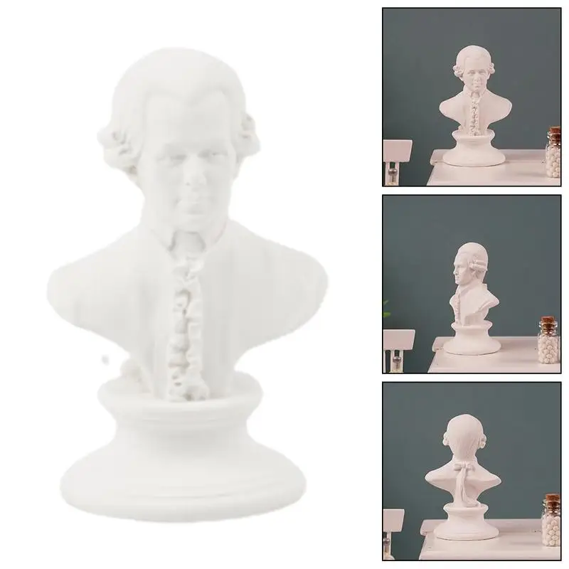 

Mini Resin Ornaments-mozart Statue Resin Sculpture House Doll Ornaments Accessories Figure Vintage L1T3
