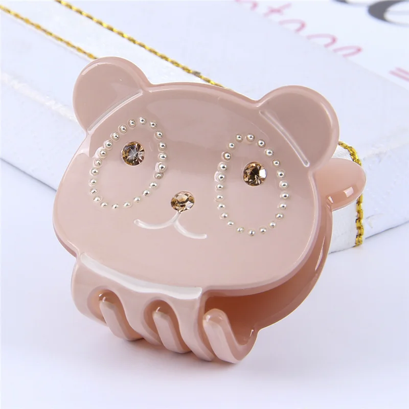 Женская заколка для волос с кристаллами маленькая в Корейском стиле животными