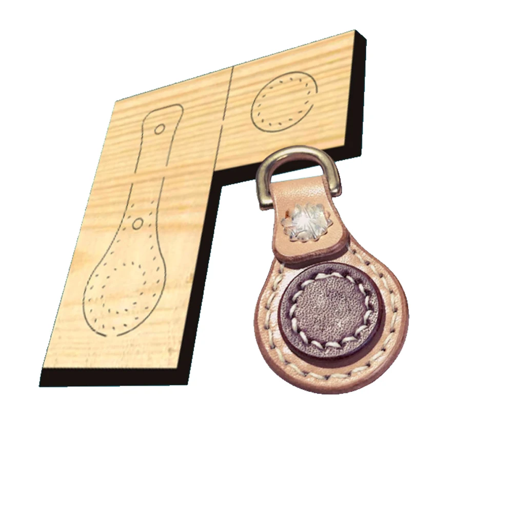 

DIY leather craft key ring decoration die cutting knife mold metal hollowed punch tool 65x31mm