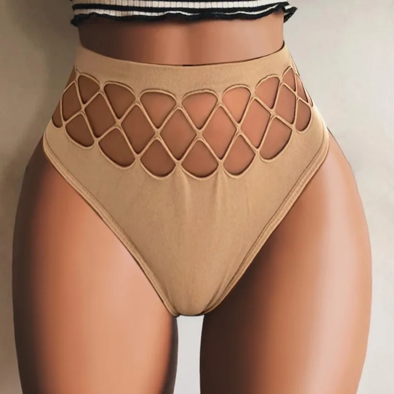 

New Women's Underwear Panties Sexy High Elastic Solid Thong Breathable Comfortable Female Fashion Lingerie G String Underpant