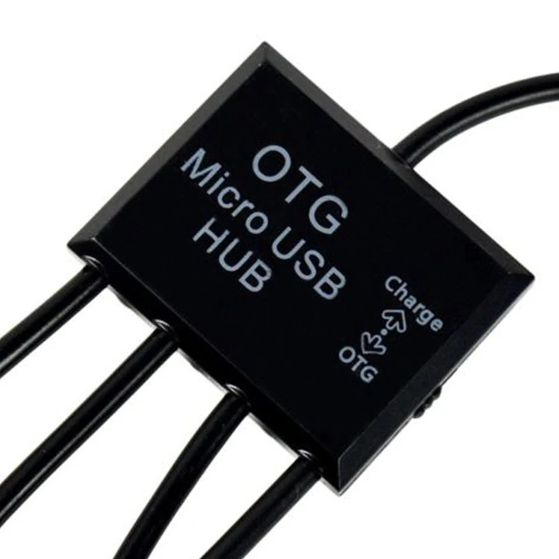 Черный 4 в 1 Micro USB Hub Male to Female Three 2 0 Host OTG адаптер HUB зарядный кабель Cable для Samsung tablet и