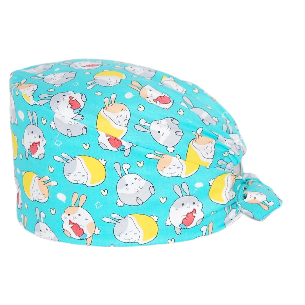 Шапка с принтом динозавра для медицинского персонала регулируемая хлопковая