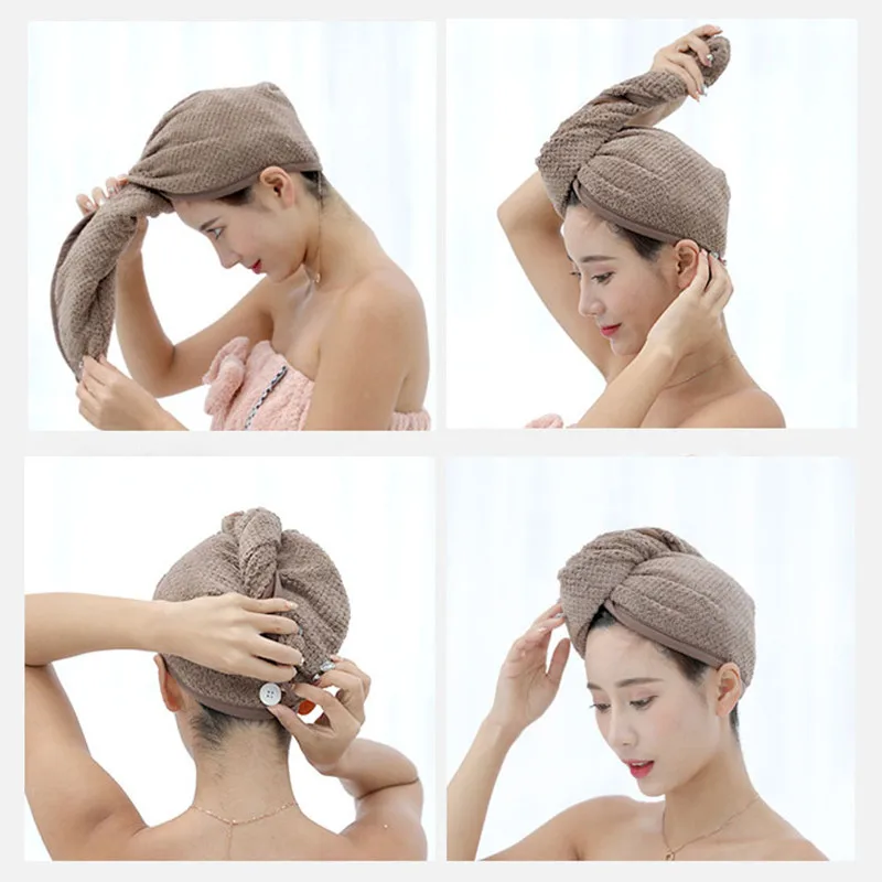 Magic Microfiberrapid drying hair towel towels bathroom Bath Wrap Hat Quick Cap Turban Dry toallas | Дом и сад