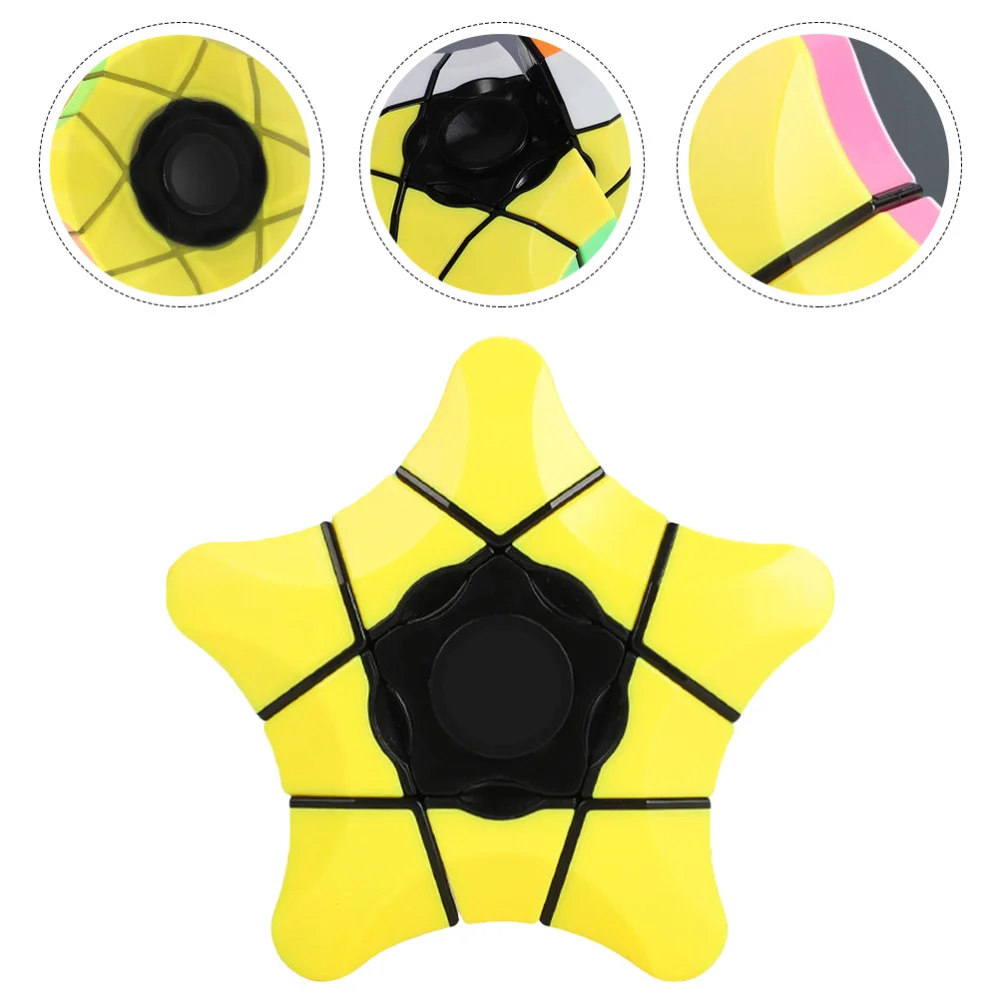 

1pc Fingertip Cube Puzzle Interesting Early Educational (Yellow)