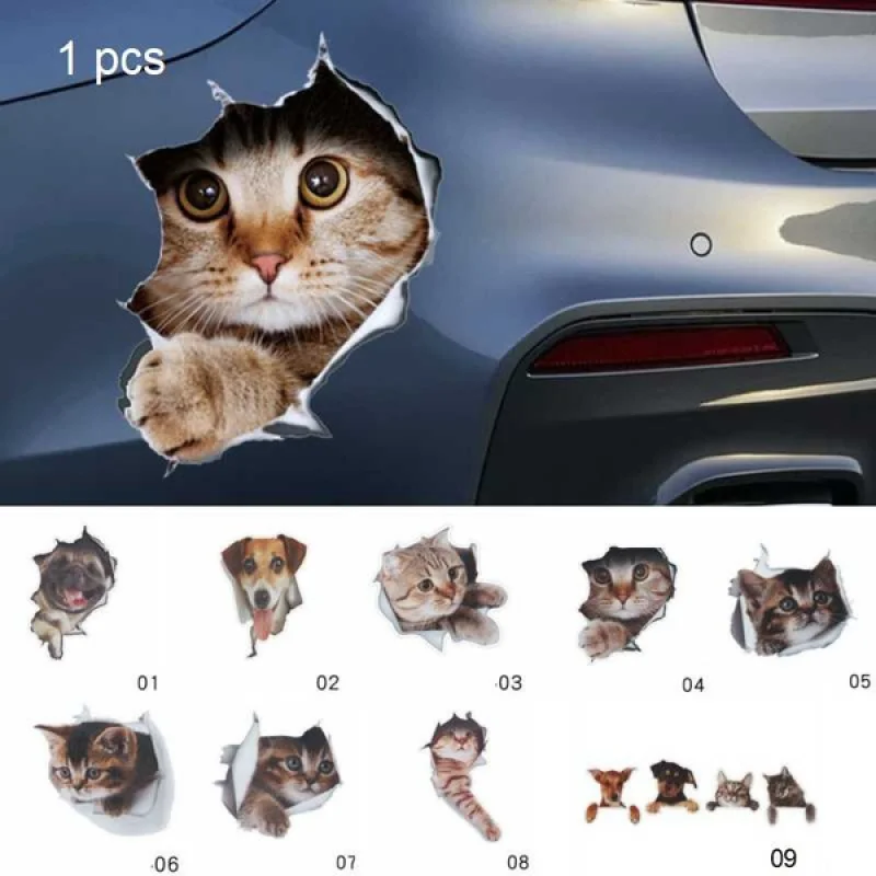 

1Pcs 3D Stereo Animal Sticker Creative Windows Sticker Cute Decals Ornament