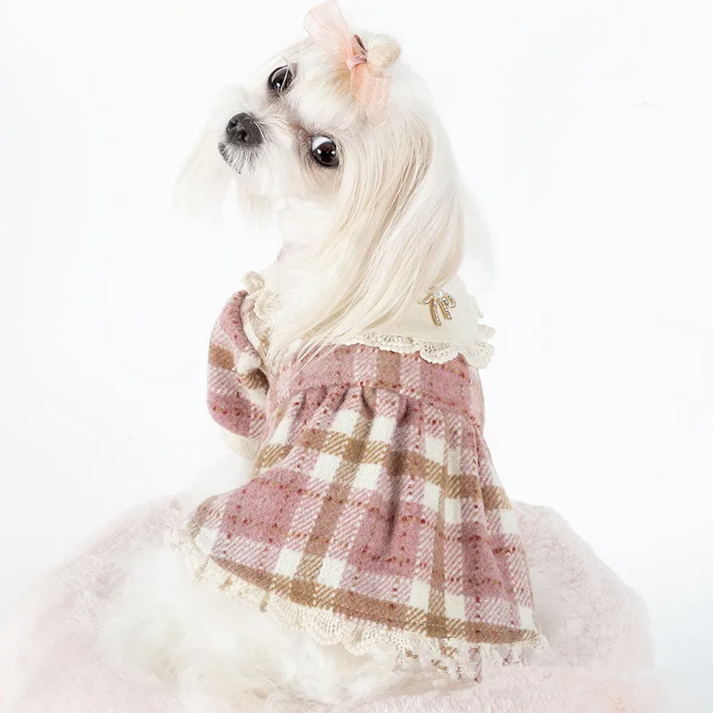 

Cute Cat Dog Dress Princess Skirt Autumn Winter Dog Clothes Pet Outfit Chihuahua Yorkshire maltese Pomeranian Schnauzer Costume