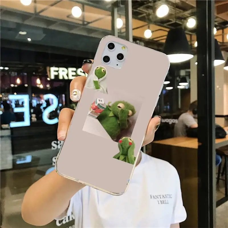YJZFDYRM Kermit The Frog Meme DIY Роскошный чехол для телефона iPhone 11 pro XS MAX 8 7 6 6S Plus X 5S SE 2020 XR