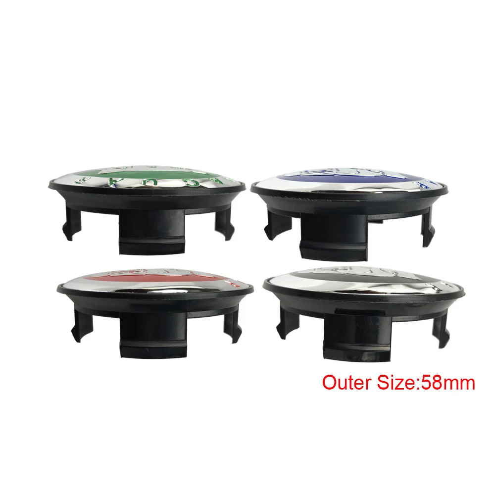 100 шт. 58 мм черный красный синий автомобильный Стайлинг женский значок для крышки