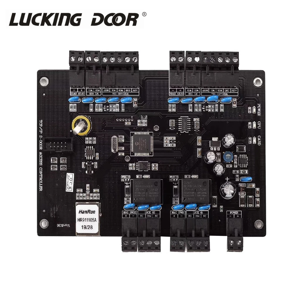 Плата контроля доступа для входной двери TCPIP, 2/4, панель управления доступом для дома, программирующая Система RFID для входной двери с программным обеспечением