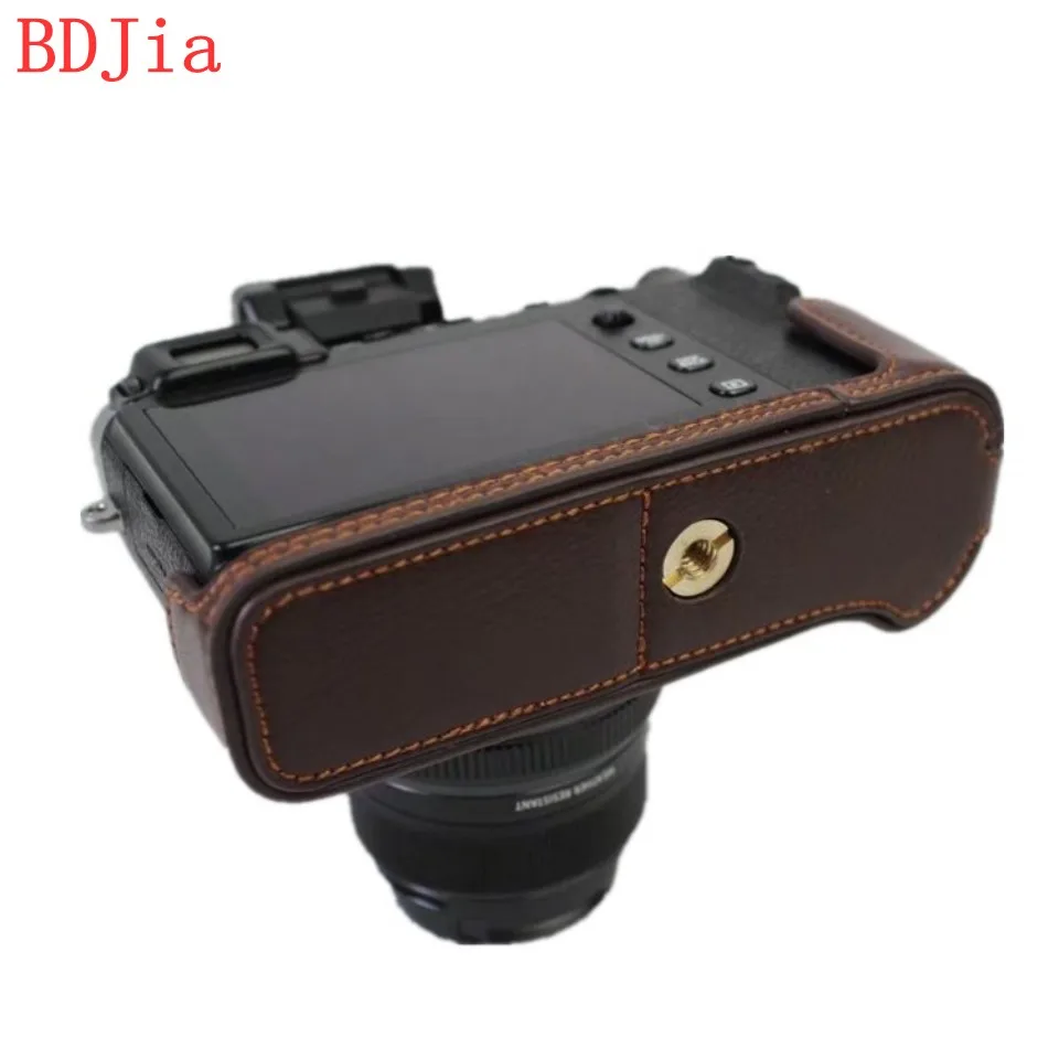 Натуральная Воловья кожа корпуса для половины камеры база Fujifilm XE3 X E3 с отверстием