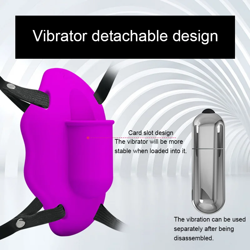 Износ вибрирующее яйцо с ремешком и отделением для карт 10 Частотный Вибрационный