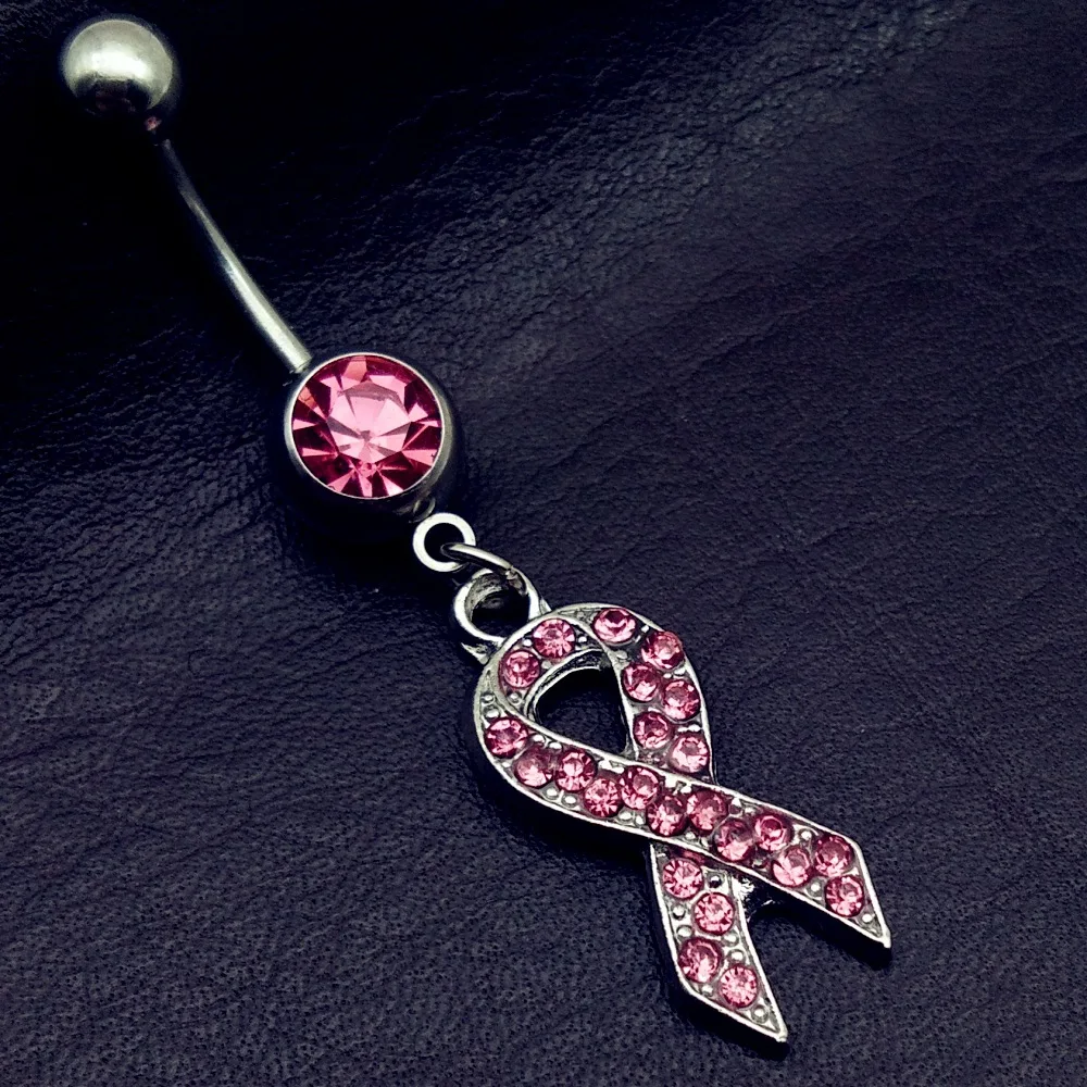 

Cute Bowknot Belly Button Ring 14G Sexy Navel Piercing Belly Bar Ring Nombril Body Jewelry World AIDS Day