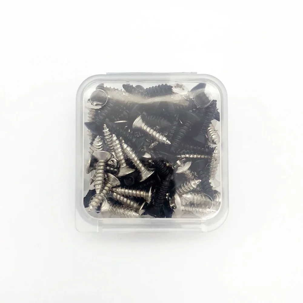 60 stücke elektrische gitarre schlagbrett schrauben für sq st lp tl universal guitarra bass platte montieren luthier werkzeug 12 3 mm mit