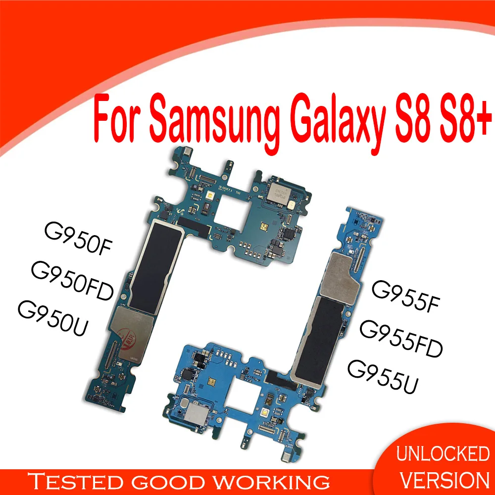Разблокирована для Samsung Galaxy S8 G950F G950FD G950U материнская плата Android система + G955F G955FD