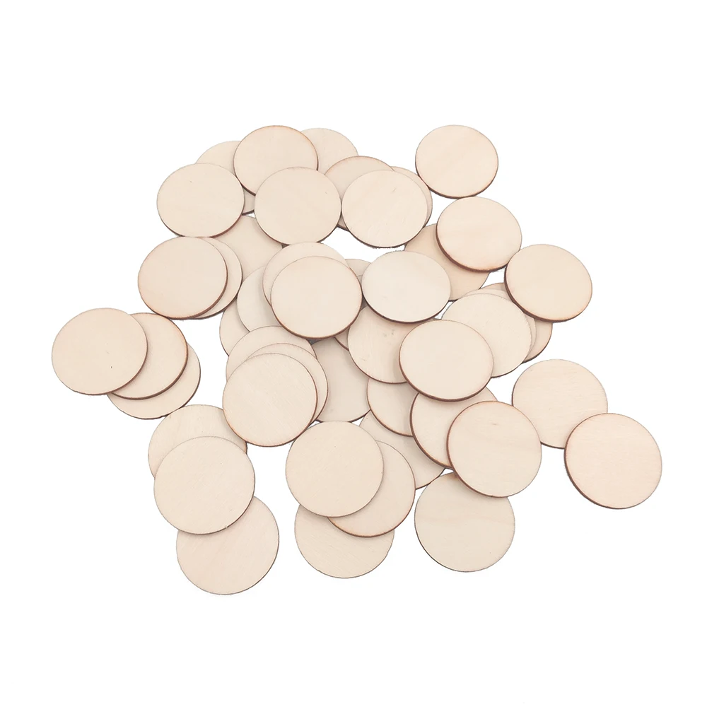 5pcs 100mm 4inch Christmas Ornaments Wood DIY Small Discs Circles Painting Round Pine Slices Wedding Party Decor | Дом и сад