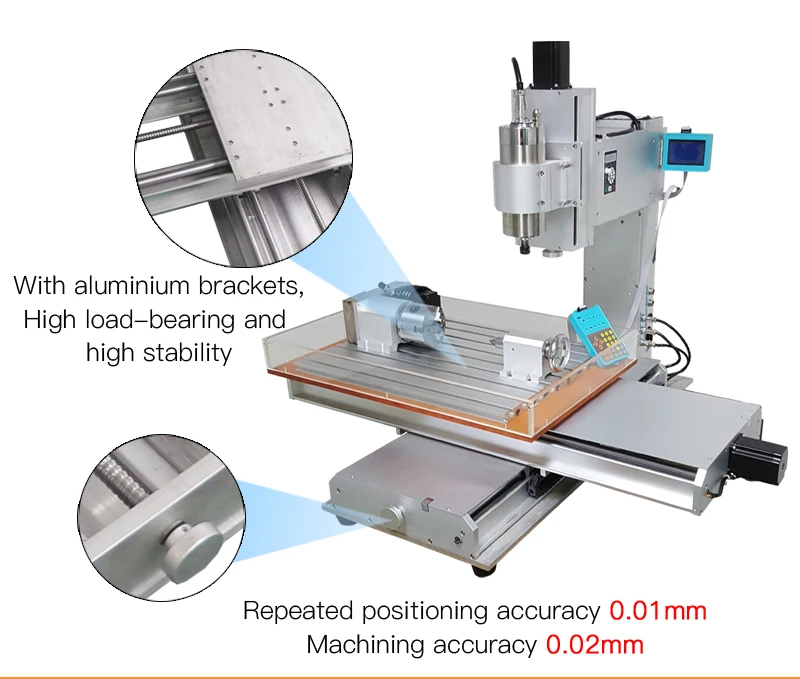 Vertical CNC Router 6040 3 4 5 Axis 2200W ER20 Spindle Aluminum Metal Engraving Machine drilling Cutters Coolant Pipe clamps | Инструменты