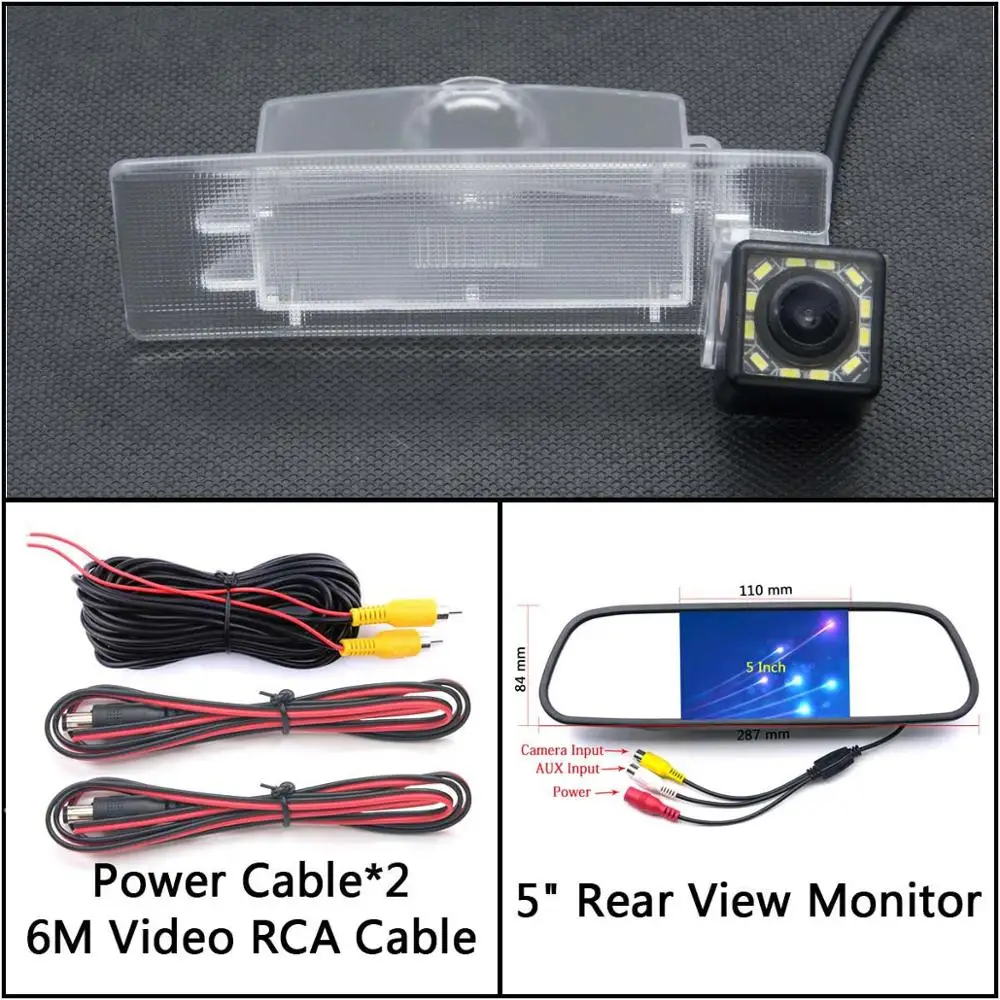 Cam N 5 inch Mirror 12 Светодиодный фонарь Автомобильная резервная камера заднего вида для KIA kx5 Sportage 4 QL автомобильный монитор парковки ночного видения - Название цвета: Cam N 5 inch Mirror