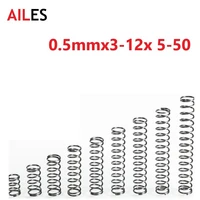 10pcs 304stainless steel compression spring compressed wire diameter 0 5mm y type rotor return spring