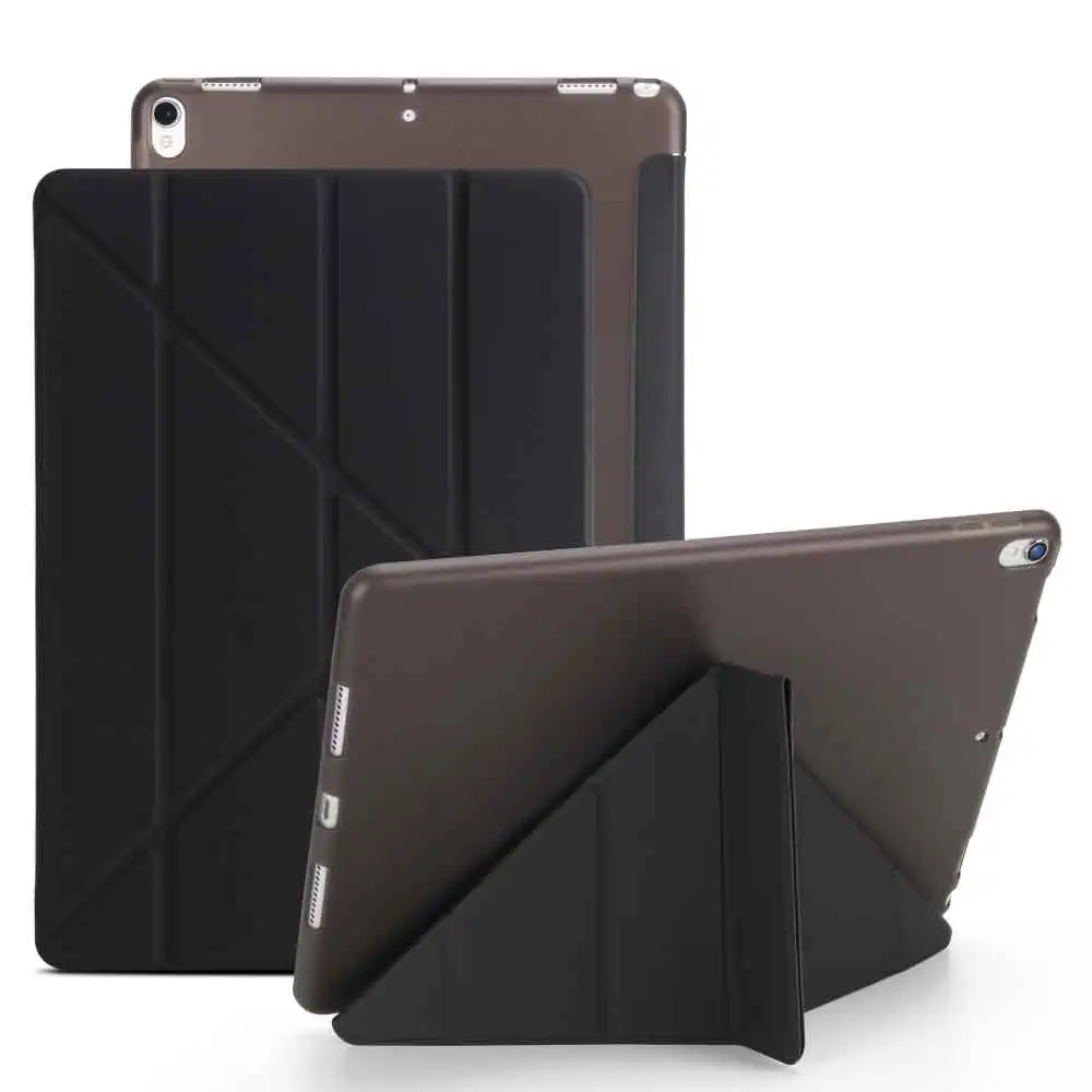 S-Black Чехол для iPad Air 2(), тонкий кожаный мягкий ТПУ чехол с подставкой для iPad 6 Air2 A1566 A1567 со стилусом+ плёнкой - Цвет: S-Black