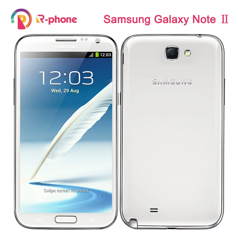 Samsung Galaxy Note II N7100 отремонтированный мобильный телефон 8MP камера четырехъядерный GSM