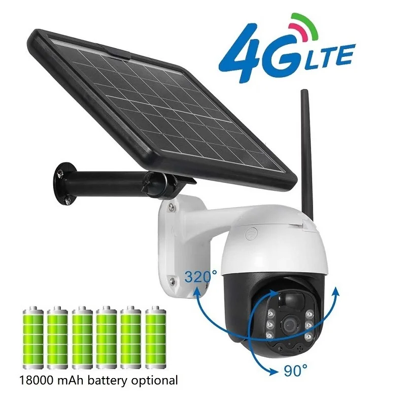 

Outdoor PTZ Camera WiFi Solar Battery Security Camera Solar Panel 4G Video Surveillance Wireless Waterproof Night Vision Alarm