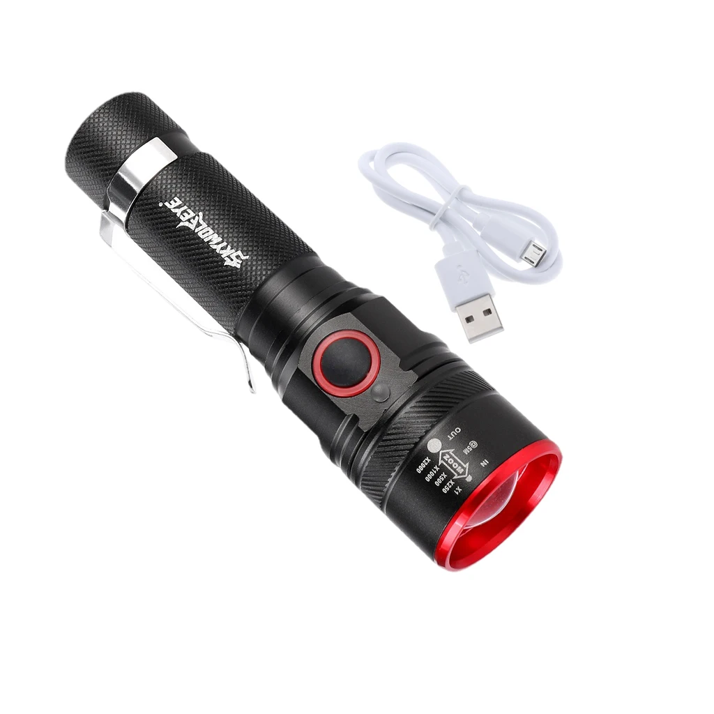 

Сверхъяркий светодиодный фонарик, светодиодный фонасветильник T6, масштабируемый, портативный, 3 режима освещения для внутреннего и наружно...