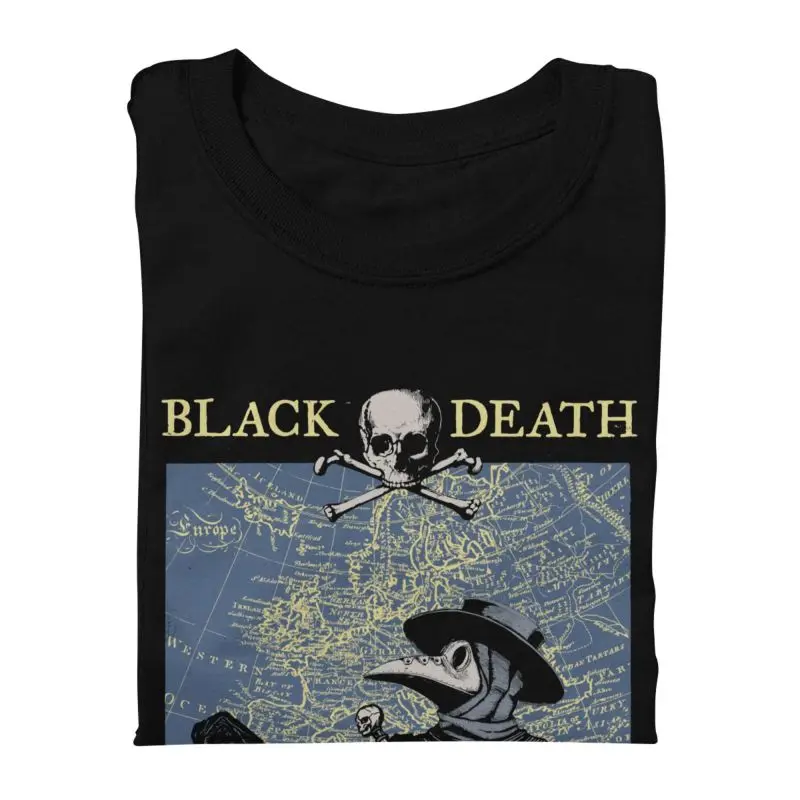 Футболка мужская с принтом Чумного доктора хлопковая тенниска короткими