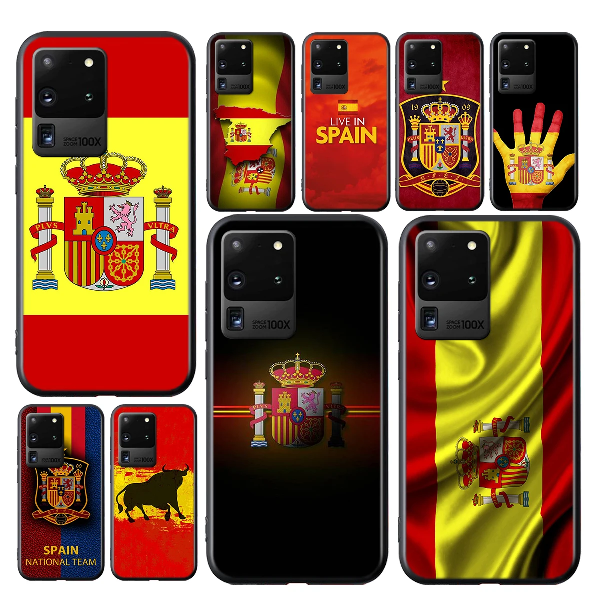 

Spain Spanish Flag For Samsung Galaxy A01 A11 A22 A21S A31 A41 A42 A51 A71 A32 A52 A72 A02S A03S Soft Phone Case