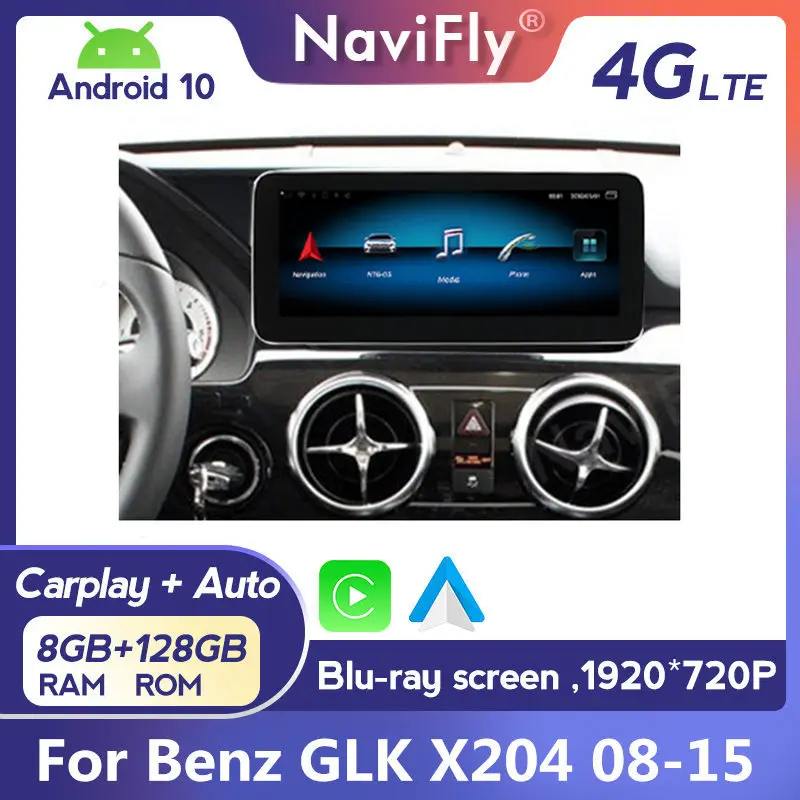 Android 10 Carplay Авто dvd Радио Аудио мультимедиа плеер GPS навигация для Mercedes Benz GLK Class X204
