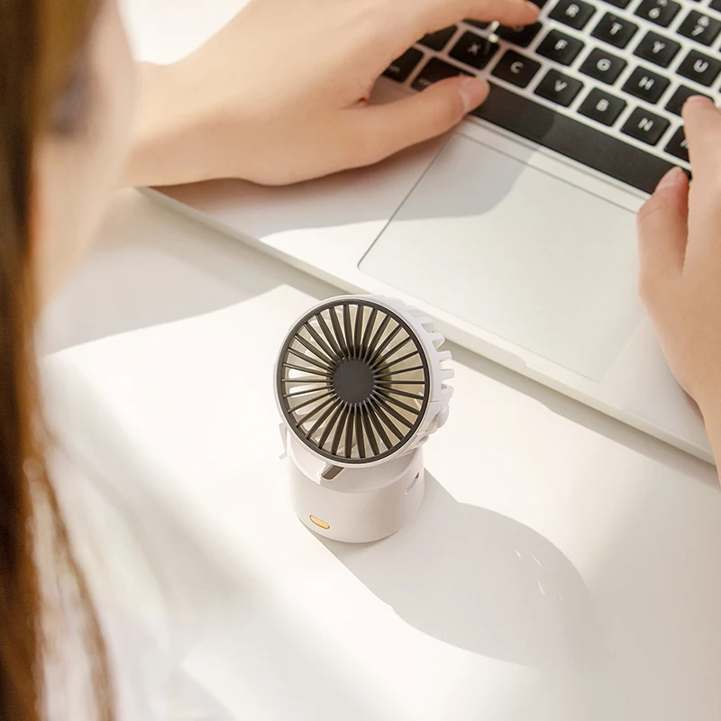

Mini Portable Fan Hanging Neck Fan Rechargeable Desktop 1000mAh Battery Small Clip Fan Outdoor Handheld Fan Office Air Cooler