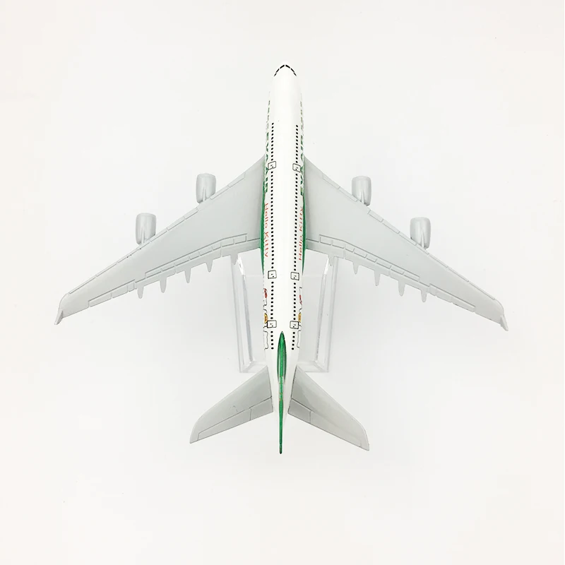 16 см 1/400 масштаб EVA Air зеленый Аэробус A380 модель самолета Модель пассажирского