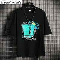 glacialwhale mens oversized t shirt men new graffiti tops print t shirts hip hop 100 cotton tshirt male black t shirt for mens
