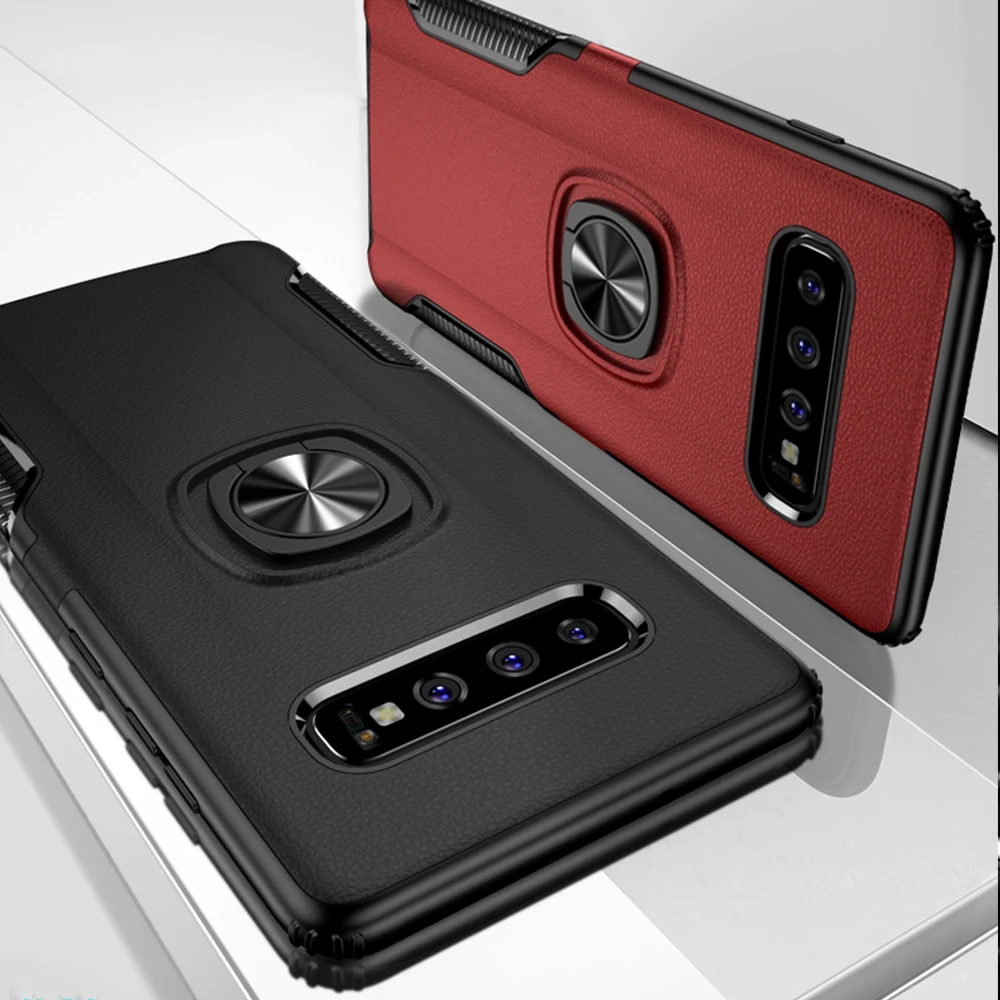 Магнитный кожаный чехол для телефона Samsung Galaxy S10 S9 S8 Plus Note 8 9 10 Pro For J3 J5 J7 2017 J4 J6 A6 A8 2018