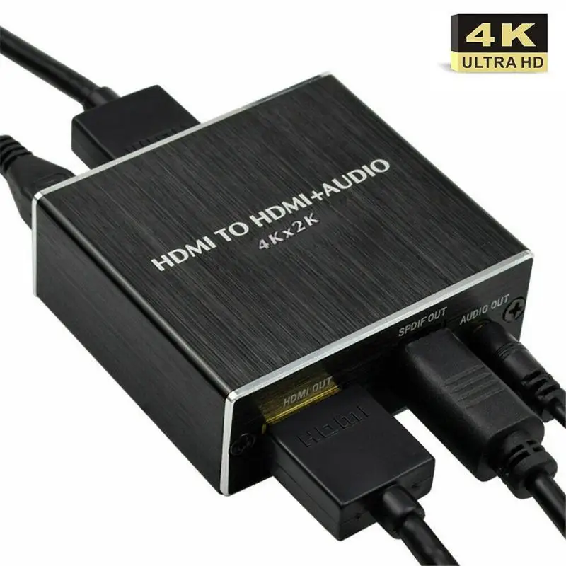 Аудио экстрактор 4K аудиоволоконный декодирующий Коммутатор HDMI-совместимый к