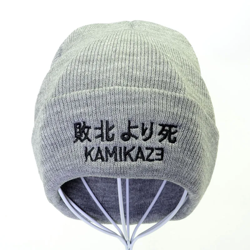 

Rapper Kamikaze Knitted Hat Eminem Latest Album Hats Letter KAMIKAZE Embroidery Beanie Winter Warm Skullies Beanies Ski Cap