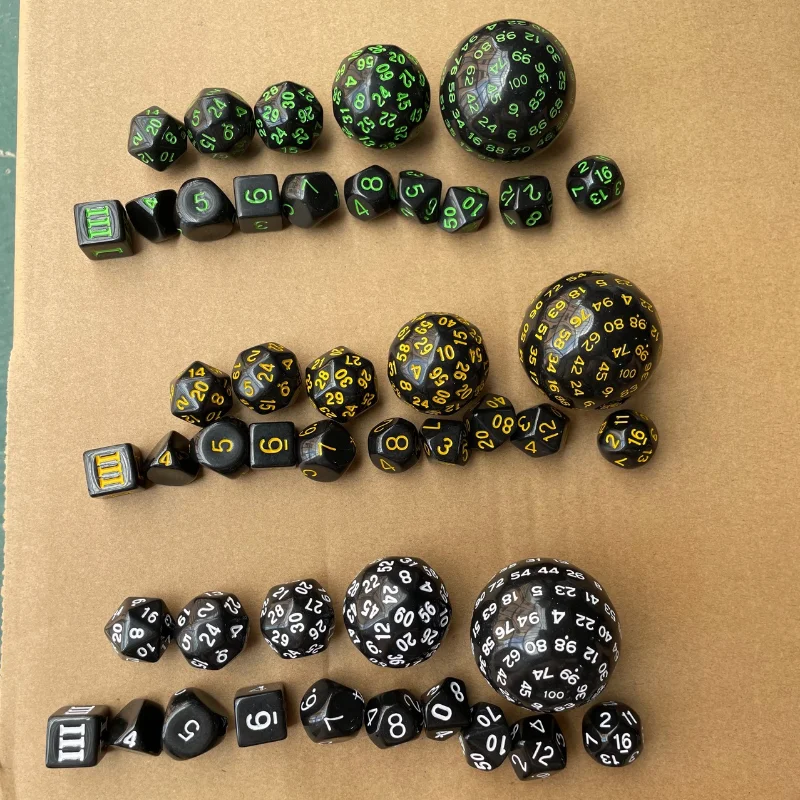 

2021 Foreign Trade New Suit Dice 15 Sets of 3 To 100 Sides