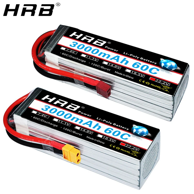 hrb 6s 222 v lipo батарея 3000mah t xt60 xt90 ec5 as150 для eflite f 18 верт