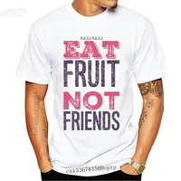 new vegan t shirt eat fruit not friends funny t shirt womens vegan top mens vegy cool casual pride t shirt men unisex 2021 fash