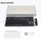 Механическая клавиатура Skyloong GK87, игровая клавиатура с 87 клавишами горячей замены, с красным переключателем, RGB подсветкой, для настольных ПКMAC